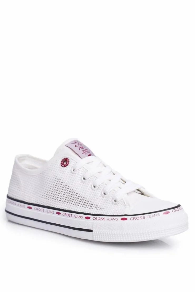 Cross Jeans Trampki Damskie Cross Jeans*Trampki Damskie Białe Siateczka FF2R4016C