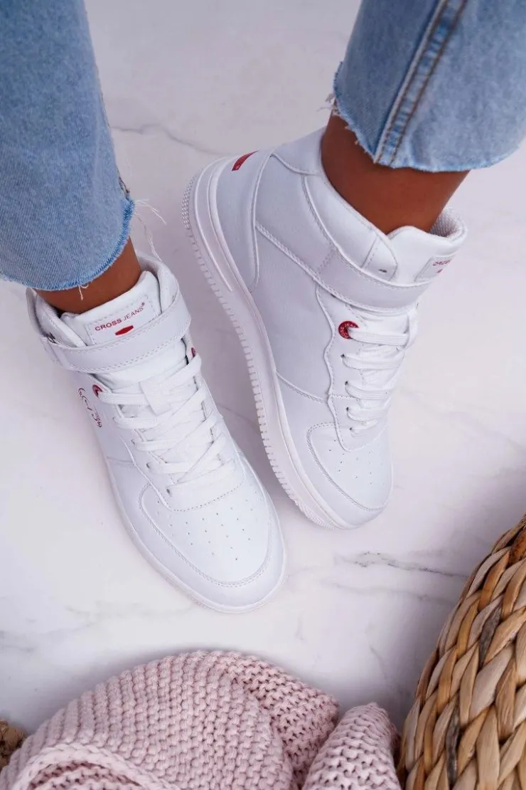 Cross Jeans Trampki Damskie Wysokie Białe EE2R4145C