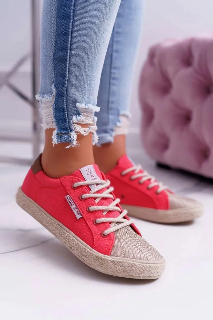 Cross Jeans Trampki Damskie Różowe DD2R4096