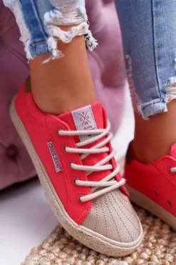 Cross Jeans Trampki Damskie Różowe DD2R4096