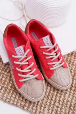 Cross Jeans Trampki Damskie Różowe DD2R4096