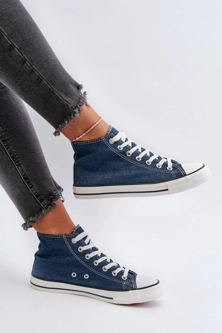 Sale Boto Trampki Damskie Jeansowe Socerio