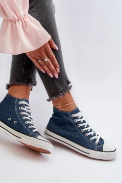 Sale Boto Trampki Damskie Jeansowe Socerio