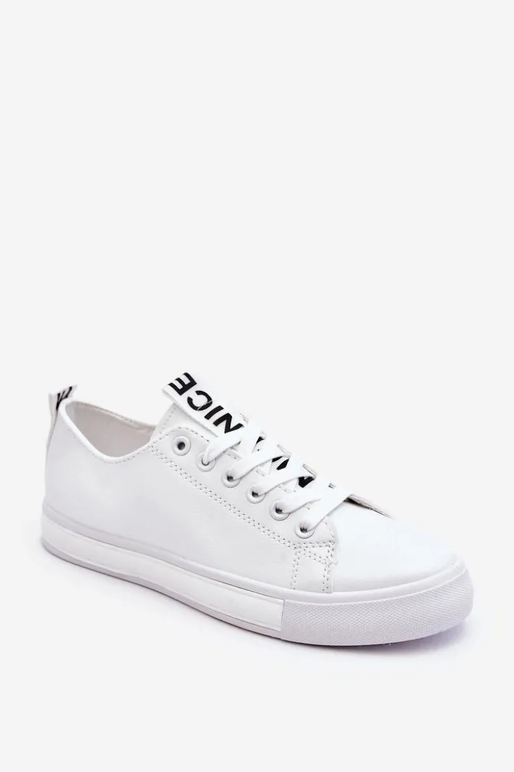 New Boto Trampki Damskie Klasyczne Białe Ville Biały