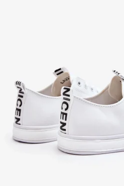 New Boto Trampki Damskie Klasyczne Białe Ville Biały