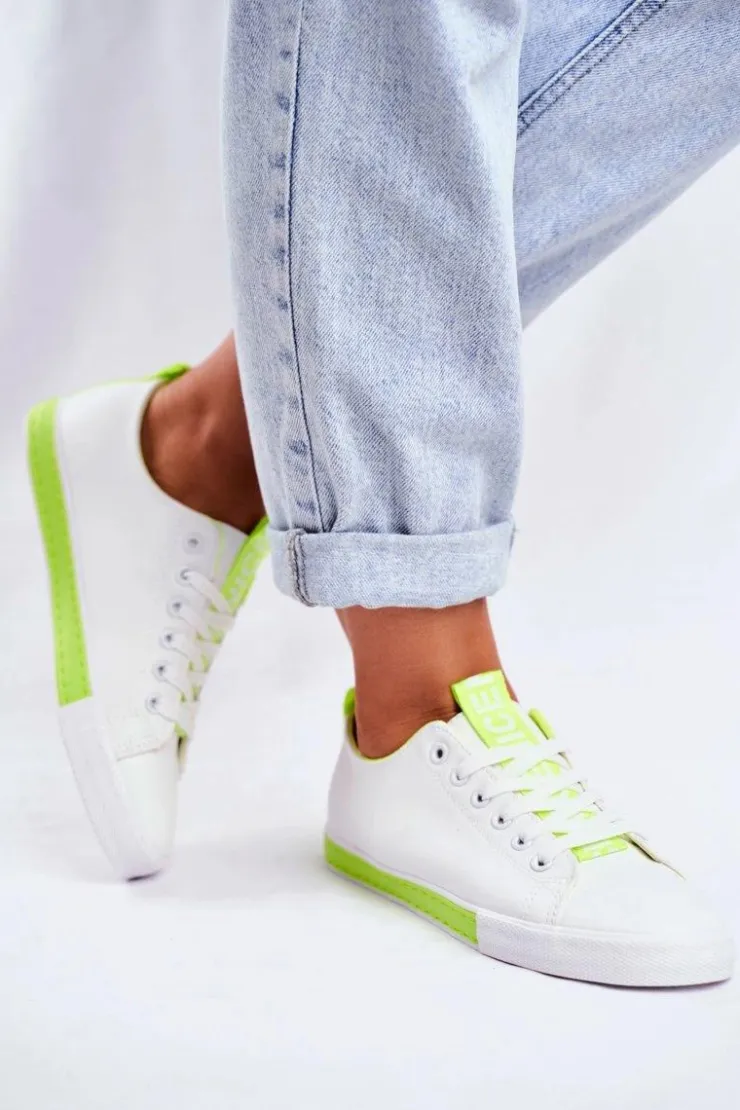 Online Boto Trampki Damskie Klasyczne Zielone Ville