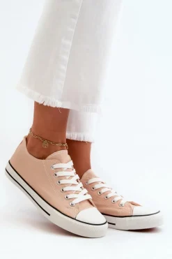 Boto Trampki Damskie Niskie*Trampki Damskie Klasyczne Niskie Różowe Caelira