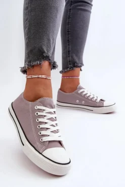 Boto Trampki Damskie Niskie*Trampki Damskie Klasyczne Niskie Szare Caelira