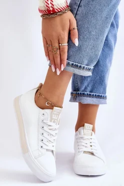 Damskie Boto Trampki Damskie Klasyczne Biało-Beżowe Ville