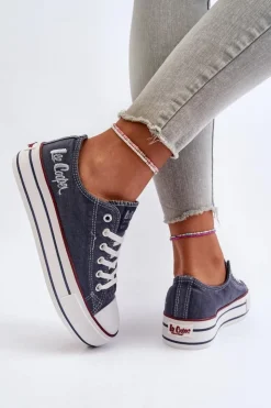 Hot Lee Cooper Trampki Damskie Na Grubej Podeszwie LCW-24-31-2220 Granatowe