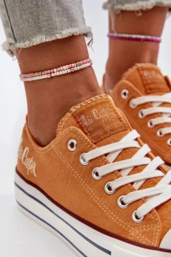 Clearance Lee Cooper Trampki Damskie Na Grubej Podeszwie LCW-24-31-2216 Pomarańczowe
