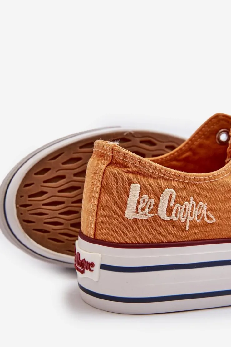 Clearance Lee Cooper Trampki Damskie Na Grubej Podeszwie LCW-24-31-2216 Pomarańczowe