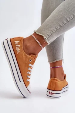 Clearance Lee Cooper Trampki Damskie Na Grubej Podeszwie LCW-24-31-2216 Pomarańczowe