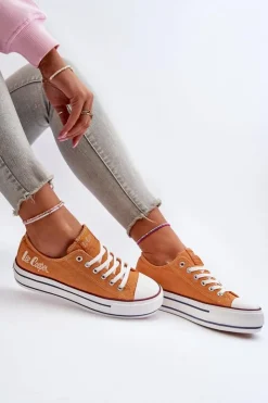 Clearance Lee Cooper Trampki Damskie Na Grubej Podeszwie LCW-24-31-2216 Pomarańczowe