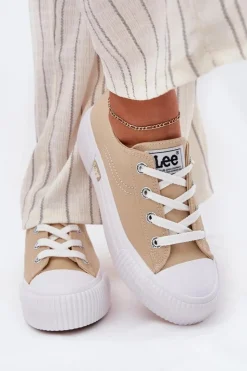 Lee Trampki Damskie Niskie*Trampki Damskie Na Platformie ISLA C WOMEN LOW 50251001 Beżowe Beżowy