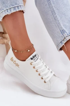 Damskie Lee Cooper Trampki Damskie Na Platformie LCW-24-44-2462L Białe