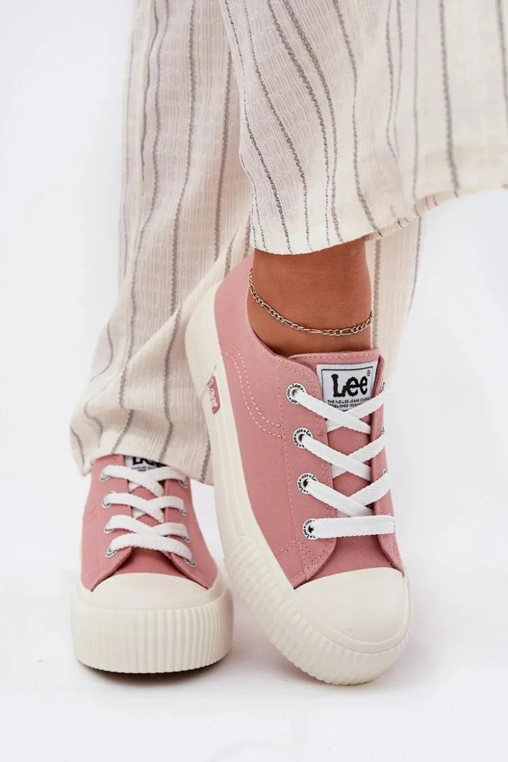 Lee Trampki Damskie Niskie*Trampki Damskie Na Platformie ISLA C WOMEN LOW 50251001 Różowe Różowy