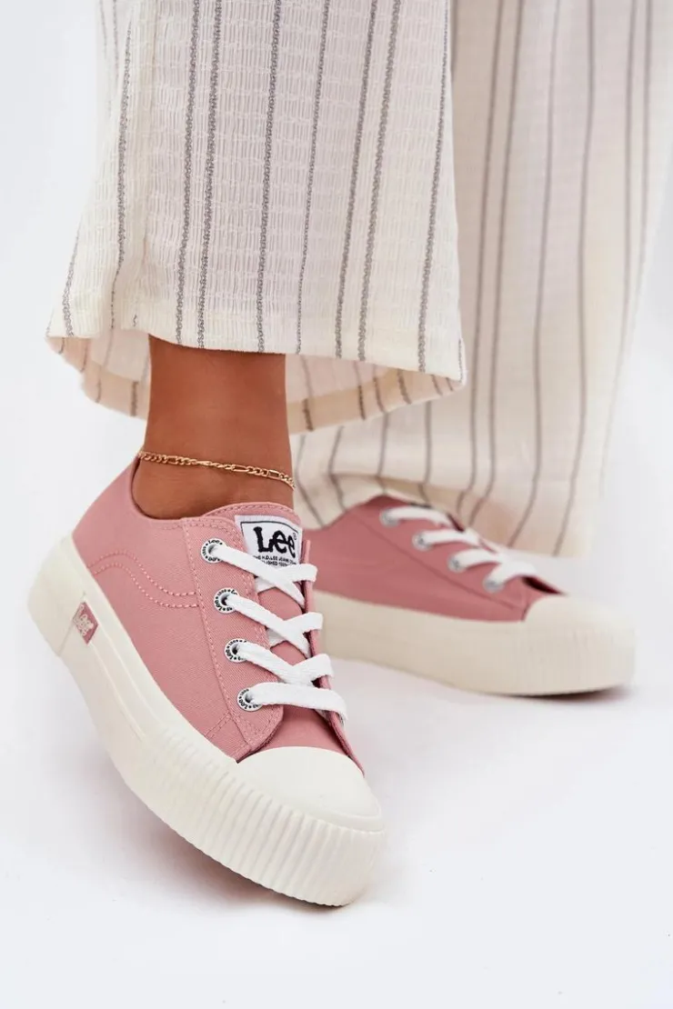Lee Trampki Damskie Niskie*Trampki Damskie Na Platformie ISLA C WOMEN LOW 50251001 Różowe Różowy