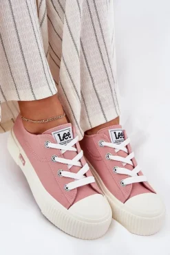 Lee Trampki Damskie Niskie*Trampki Damskie Na Platformie ISLA C WOMEN LOW 50251001 Różowe Różowy