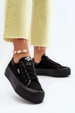 Lee Cooper Trampki Damskie Niskie*Trampki Damskie Na Platformie LCW-24-31-2180 Czarne