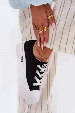 Discount Lee Trampki Damskie Na Platformie ISLA C WOMEN LOW 50251001 Czarne Czarny