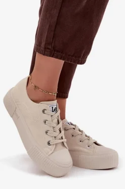 Lee Trampki Damskie Niskie*Trampki Damskie Na Platformie ISLA C WOMEN LOW 50253001.35E Beżowe Beżowy