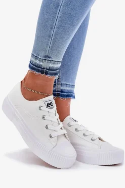 Damskie Lee Trampki Damskie Na Platformie ISLA C WOMEN LOW 50251001 Białe