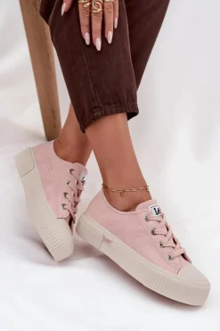 New Lee Trampki Damskie Na Platformie ISLA C WOMEN LOW 50253001.78E Różowe Różowy