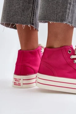 Damskie Boto Trampki Damskie Na Platformie Fuksja Aineri