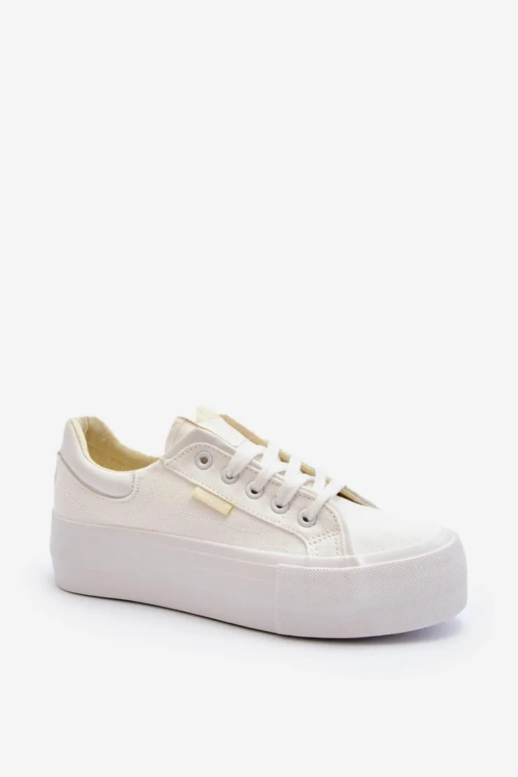 Lee Cooper Trampki Damskie Na Platformie LCW-24-31-2179 Białe