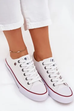 Damskie Big Star Shoes Trampki Damskie Niskie Big Star DD274A232 Białe