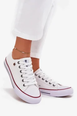 Damskie Big Star Shoes Trampki Damskie Niskie Big Star DD274A232 Białe