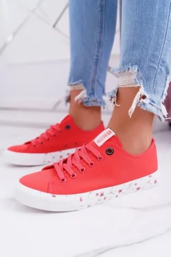 Big Star Shoes Trampki Damskie Big Star|Trampki Damskie Niskie*Trampki Damskie Niskie Big Star Czerwone DD274709