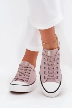 Damskie Big Star Shoes Trampki Damskie Niskie Big Star DD274A233 Szare