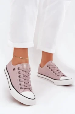 Damskie Big Star Shoes Trampki Damskie Niskie Big Star DD274A233 Szare