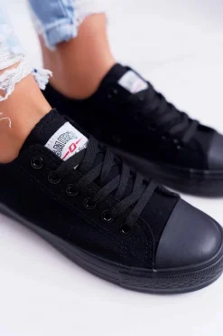 Damskie Boto Trampki Damskie Niskie Smith's Czarne