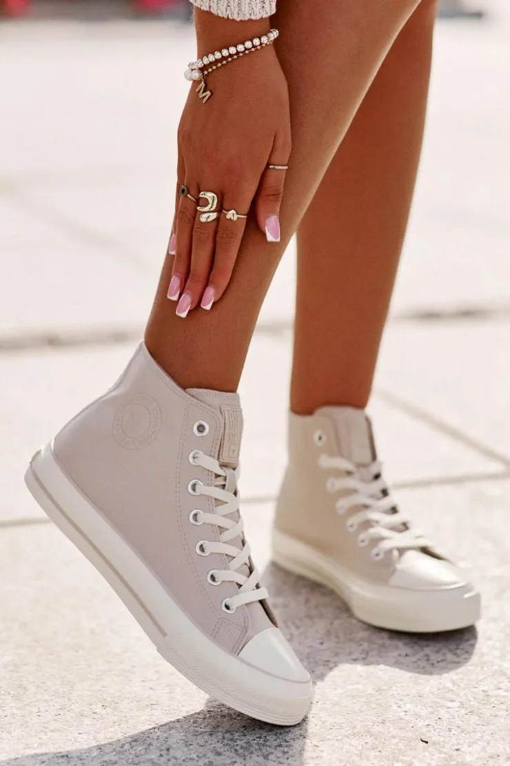 Big Star Shoes Trampki Ocieplane|Trampki Damskie Big Star*Trampki Damskie Ocieplane Z Eko Skóry Różowe Big Star OO274933 Różowy