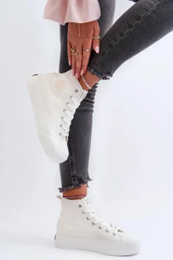 Lee Cooper Trampki Damskie Wysokie LCW-24-02-2132 Białe