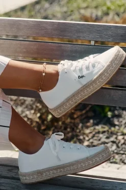 Lee Cooper Trampki Damskie Niskie*Trampki Damskie Z Plecionką LCW-25-44-3217 Białe Biały