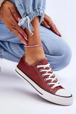 Boto Trampki Damskie Niskie*Trampki Klasyczne Niskie Damskie Brązowe Vegas