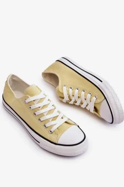 Boto Trampki Damskie Niskie*Trampki Klasyczne Niskie Damskie Żółte Vegas Żółty