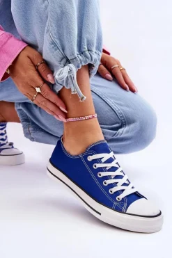 Discount Boto Trampki Klasyczne Niskie Damskie Niebieskie Vegas