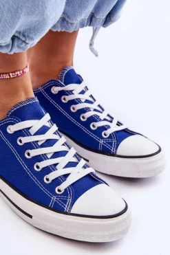 Discount Boto Trampki Klasyczne Niskie Damskie Niebieskie Vegas