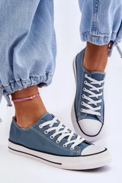 Online Boto Trampki Klasyczne Niskie Damskie Jasnoniebieskie Vegas