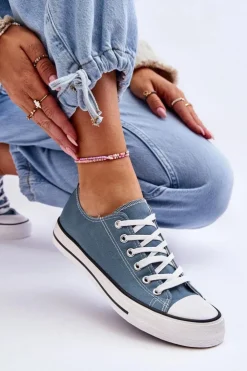 Online Boto Trampki Klasyczne Niskie Damskie Jasnoniebieskie Vegas