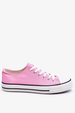 Outlet Boto Trampki Klasyczne Niskie Damskie Różowe Vegas