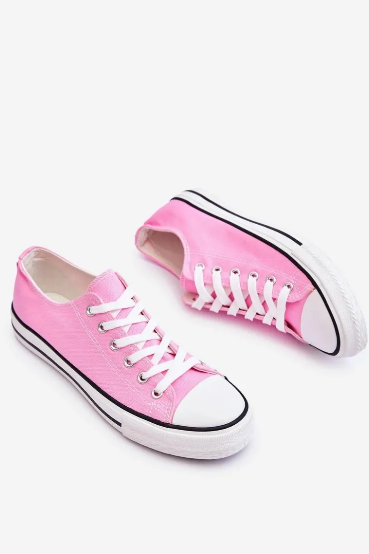 Outlet Boto Trampki Klasyczne Niskie Damskie Różowe Vegas