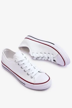 Sale Boto Trampki Klasyczne Niskie Damskie Białe Vegas Biały