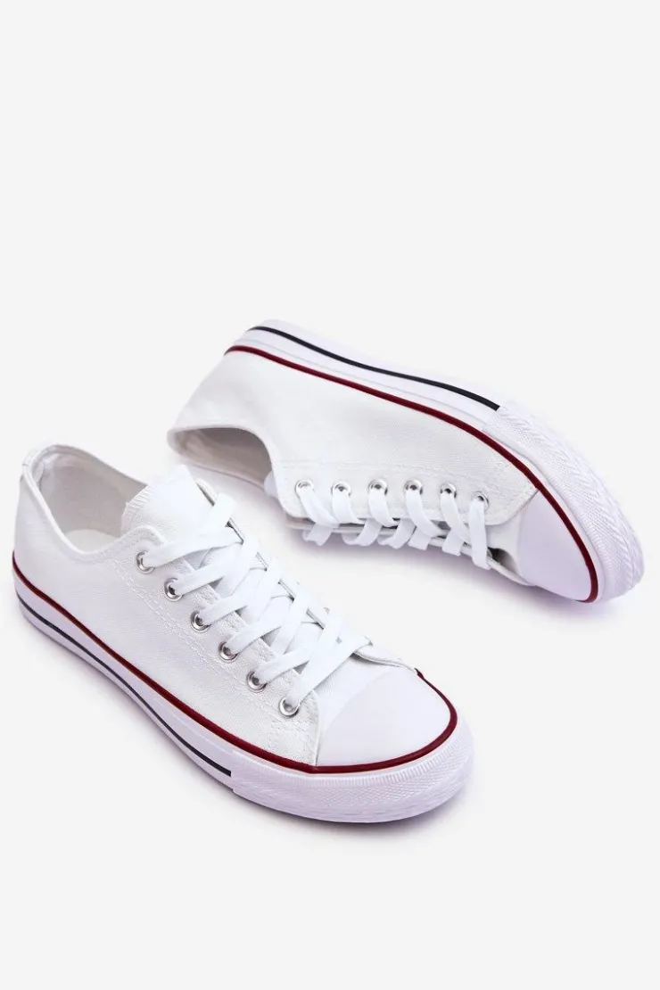 Sale Boto Trampki Klasyczne Niskie Damskie Białe Vegas Biały