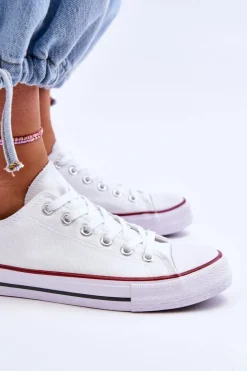 Sale Boto Trampki Klasyczne Niskie Damskie Białe Vegas Biały